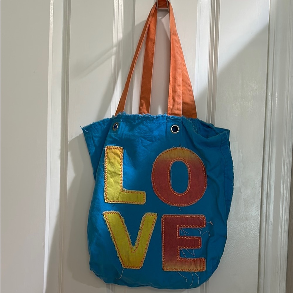 Y2K Colorful Tote Bag with LOVE Design
